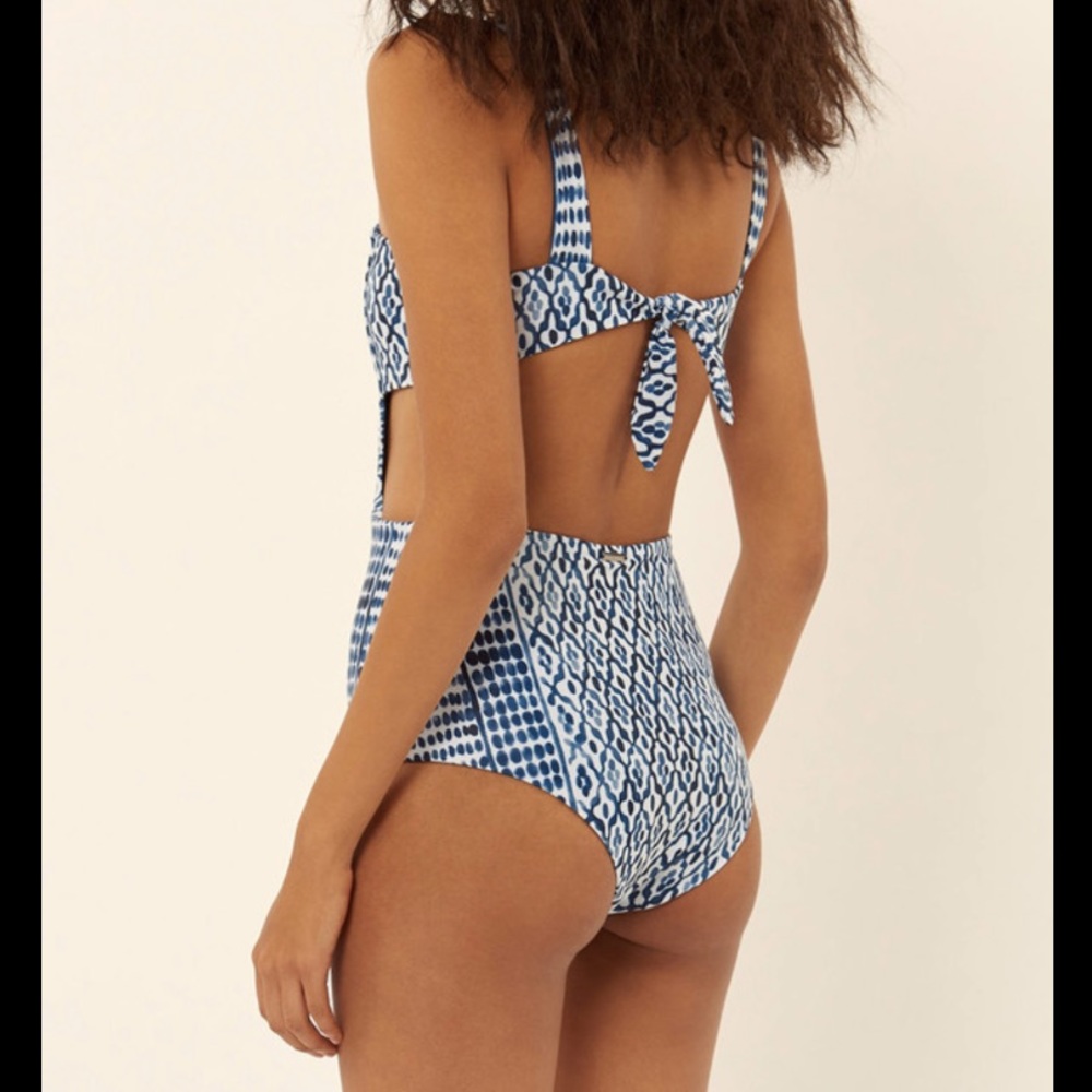 Mara Hoffman Blue Patterned One Piece Swimsuit - image 3